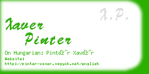 xaver pinter business card